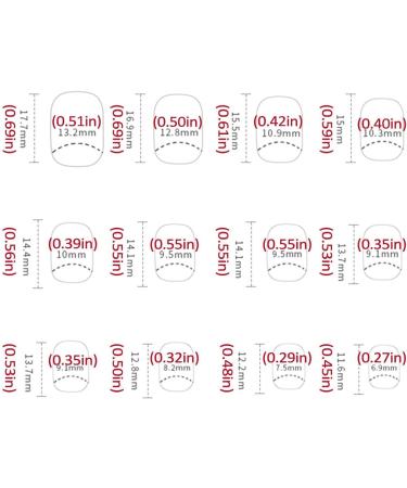 Stick on Nails - Soft Gel Press on Nails False Nail Coffin Short Glitter French Stick on Nails 12 Sizes Full Short Press Nails for Woman Girl Lencyh - Buy Online on GoSupps.com