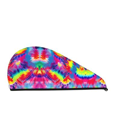 Tie Dye Coral Velvet Dry Hair Cap - Ultimate Hair Protection for Home Travel Pool Parties & Beaches - Buy Online on GoSupps.com