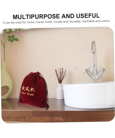 FOMIYES 9 Pcs Hair Dryer Storage Bag Travel Hair Dryer Velvet Storage Bag Drawstring Fabric Bags Jewelry - Buy Online on GoSupps.com