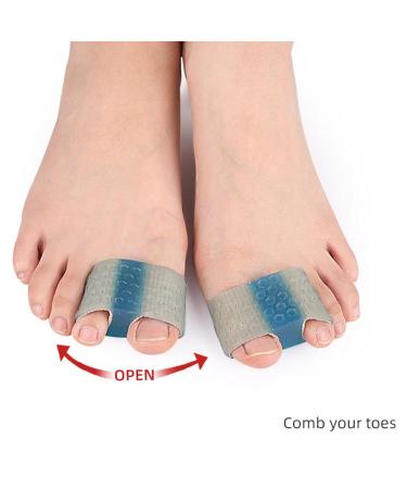 Saluaqui 4-Pack Toe Separator Corrector for Hallux Valgus - Prevent Overlap Reusable & Comfortable Solution for Overlapping Toes - Buy Online on GoSupps.com