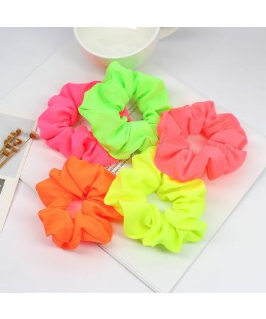 Buy 7 Pcs Neon Hair Ties - Colorful Interlock Elastic Hair Bands for Girls - International Shipping Available - Buy Online on GoSupps.com
