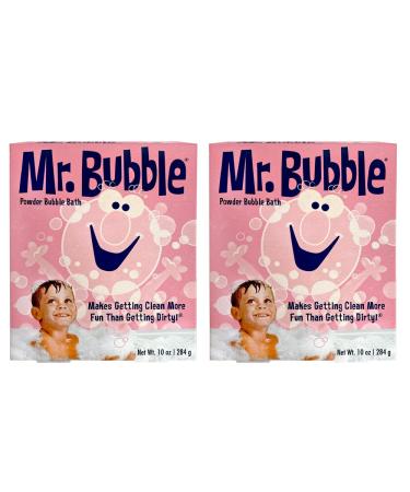 Mr. Bubble Retro Powder Bubble Bath Original Bubblegum Scent Big Long Lasting Bubbles 10 oz | 2 Pack
