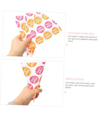 Ipetboom 100 Pcs Popcorn Bag Popcorn Cone Bags Cookie Packaging Bags Cardboard Popcorn Boxes Candy Cone Bags Clear Gift Bag Clear Packing Bags Party Child Christmas Biscuit Paper - Buy Online on GoSupps.com