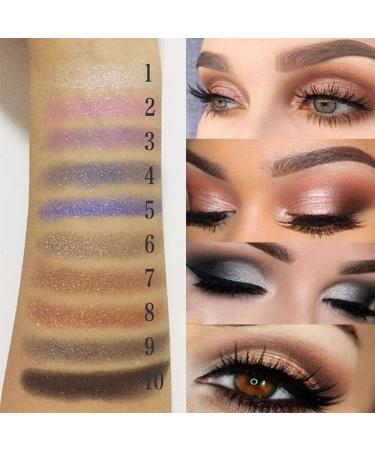 Gold Shimmer Eyeshadow Palette - 10 Sparkly Colors, Highly Pigmented, Long Lasting & Waterproof - Professional Neutral Smoky Eye Palette - Buy Online on GoSupps.com