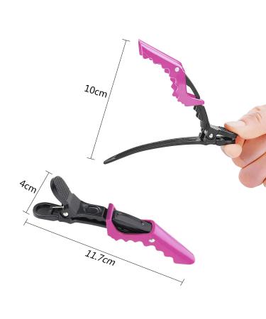 24 PCS Professional Hair Clamps - Plastic Crocodile Clips for Hairdressers | Durable Hair Accessories & Stencils - Buy Online on GoSupps.com