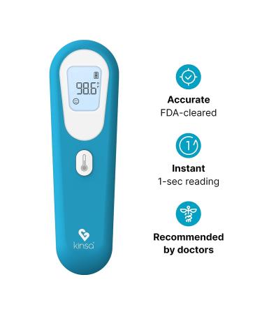 Kinsa QuickScan Smart Thermometer - Contactless Forehead Thermometer for Family Health Tracking - Buy Online on GoSupps.com