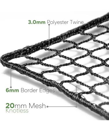 Golf Netting Material - High Impact 10'x10' Black Hitting Net for Backyard Sports - Durable Sport Barrier Net with 20mm Mesh - Buy Online on GoSupps.com
