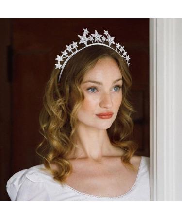 Generse Star Headband Rhinestone Hair Band Birthday Party Costume Hair Hoop Glitter Hair Accessories for Women and Girls - Buy Online on GoSupps.com