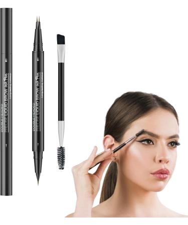Stylo Sourcils Fourchette Double T te tanche Anti-taches | Crayon Sourcils Liquide Naturel Doublure Fine R sistante La Transpiration Application De Maquillage Pour Les Yeux D fini - Buy Online on GoSupps.com