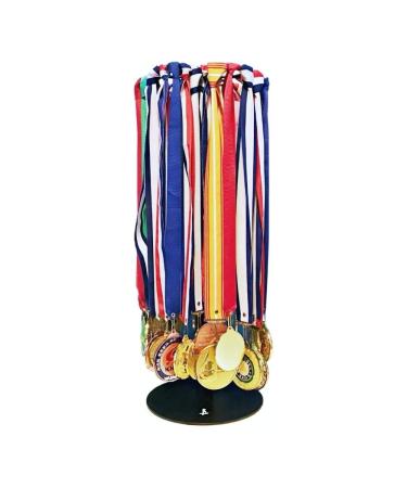 Medal Display  Medal Hanger Display - Rotating Display Rack for Medals  Rotatable Medal Holder with Adjustable Stand  Anti-Scratch Bottom  Stable and Sturdy Design  Holds Over 24 Medals