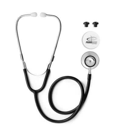 Primacare DS-9290-BK Adult Size 22 Inch Stethoscope for Diagnostics and Screening Instruments, Lightweight and Aluminum Double Head Flexible Stethoscope, Black
