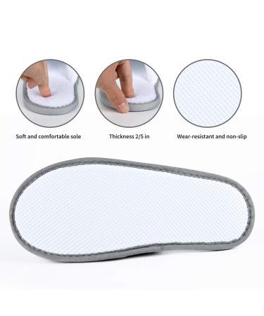 6 Pairs Combo White Spa Slippers Closed Toe - Disposable Indoor Hotel Slippers with Fluffy Coral Fleece for Comfort - Ideal for Guests, Hotels, and Travel - Buy Online on GoSupps.com