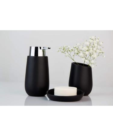 WENKO Toothbrush Cup Badi Black | Stylish 11x8x8 cm Bathroom Accessory | International Shipping - Buy Online on GoSupps.com