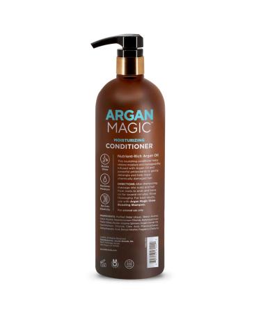 Argan Magic Moisturizing Conditioner - Repair Dry & Damaged Hair | Hydrating & Detangling Formula | Made in USA | Paraben & Cruelty Free - 32oz - Buy Online on GoSupps.com