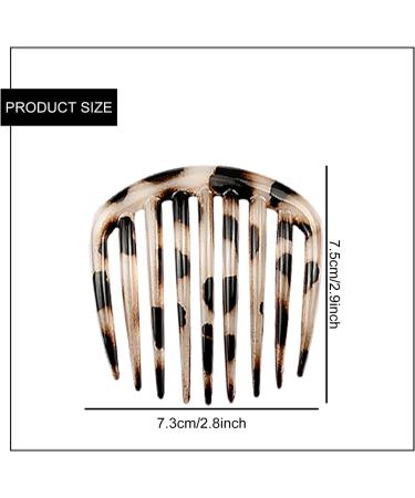 Vanyibro 5 Pcs French Twist Comb Set Retro Celluloid Hair Comb with 9 Teeth Non-Slip Clips Hair Styling Accessories for Women and Girls - Buy Online on GoSupps.com