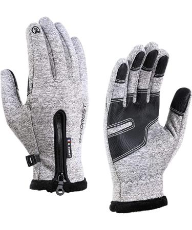B-Forest winter gloves Warm running gloves for men and women touchscreen gloves for cool weather for hiking driving cycling xl gray