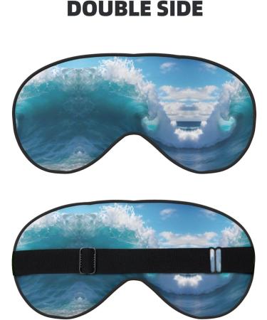 Ocean Sea Wave Print Unisex Eye Mask | Soft Comfortable Light-Blocking Sleep Mask - Buy Online on GoSupps.com