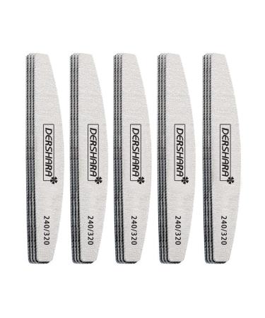 Professional Nail File Double Sided Grit 240/320 Buffer Emery Board Manicure Tools for Nail Grooming and Styling Acrylic Gel Nail Buffer File Block Nail Polisher - 15 Pcs (240/320)