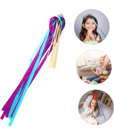 10pcs Cheering Ribbon Wand Party Streamers | Fairy Dance Ribbons for Weddings & Events - Blue 30.5x62cm - Buy Online on GoSupps.com