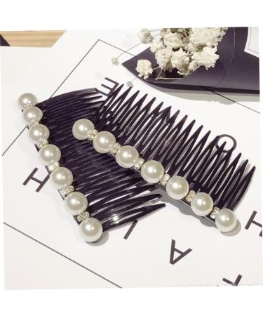 FRCOLOR Set of 6 comb headpiece pearl headpiece made of pearls rhinestone comb hair styling hair accessories combs tiara comb headdress made of rhinestone decorative comb headdress Korean version - Buy Online on GoSupps.com