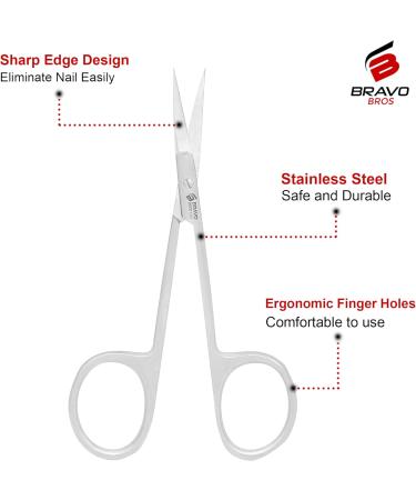 Nail Manicure Scissors for Beard/Mustache Ear Facial Hair Eyebrows Eyelashes for Men and Women (Nail Scissor 1) - Buy Online on GoSupps.com