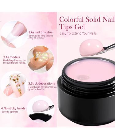 U-shinein 4x10ml Solid Nail Glue Gel - 4 Colors for Acrylic Nails & Press-On Nail Art | Long-lasting Manicure Gel - Color 01 - Buy Online on GoSupps.com