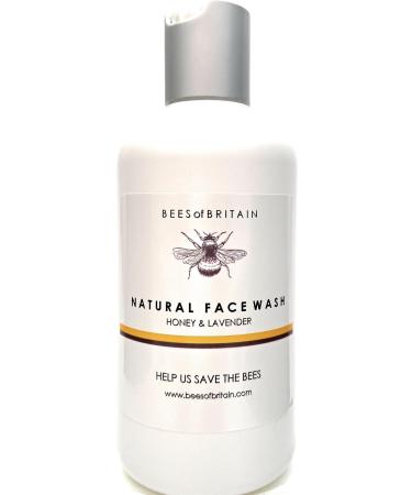 BEES of BRITAIN - 99% Natural - Face Wash - Honey Lavender No Sulfates/Parabens. pH 5.5 Sensitive Skin. We Donate 5% of our Profit to Save Bees + Pollinators. 250ml