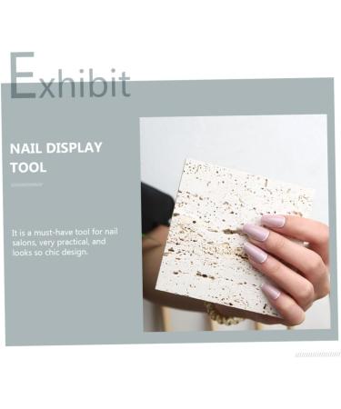 Housoutil 1pc Nail Pad Nail Embellishments Manicure Rack Makeup Manicure Photo Decor Nail Polish Stand Nail Resin Nail Art Display Board Nail Art Color Nail Display Tool Stone Rock - Buy Online on GoSupps.com