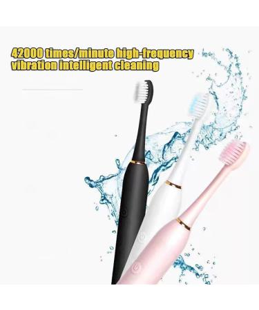 Buy Adult Electric Toothbrush - 8 Brush Heads Rechargeable 6 Modes IPX7 Soft Bristles - Perfect for Home & Travel (Pink - Buy Online on GoSupps.com