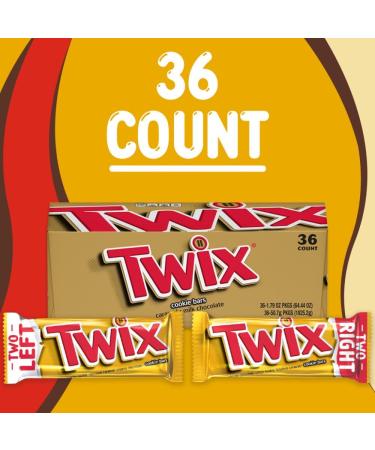 Twix Caramel Chocolate Cookie Candy Bar 36 ct - Full Size Pack of 1 - Buy Online on GoSupps.com