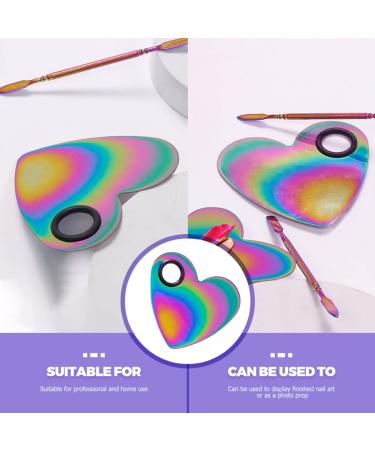 FOMIYES Nail Color Mixing Palette - Metal Acrylic Mini Makeup Mixing Plate for Perfect Nail Art | International Shipping Available - Buy Online on GoSupps.com