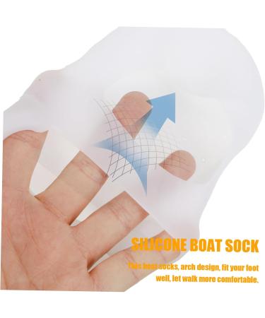 Holibanna 1 Pair Breathable Boat Sock Gel Moisturizing Socks Socks Plantar Socks Silicone Foot Socks Silicone Socks Absorb Sweat Repair Socks Men and Women White - Buy Online on GoSupps.com