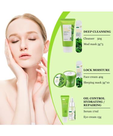 Fengyang 6-in-1 Skincare Set Tea Tree Skin Care Set Tea Skin Care Gift Set Green Tea Skin Care - Buy Online on GoSupps.com