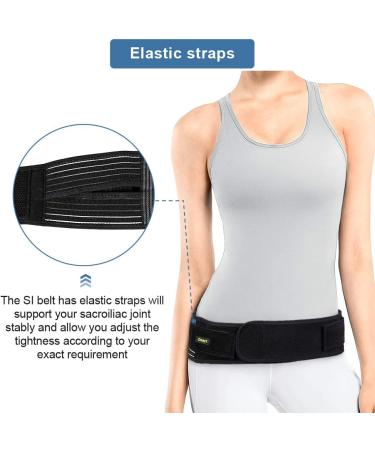 SI Sacroiliac Belt Sacroiliac Joint Support SI Belt Hip Brace with Elastic Straps for Pelvis Lower Back Hip Groin Sciatica Nerve LXL - Buy Online on GoSupps.com