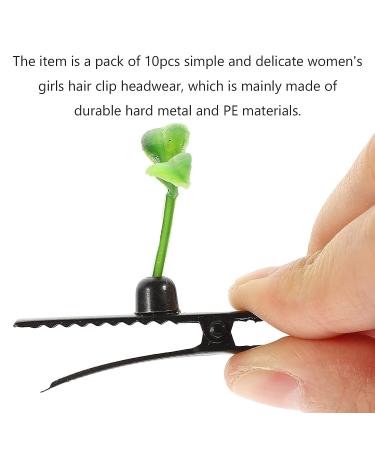 KALLORY 10pcs Bean Sprout Hair Clips - Cute Green Pea Barrettes for Girls - Buy Online on GoSupps.com