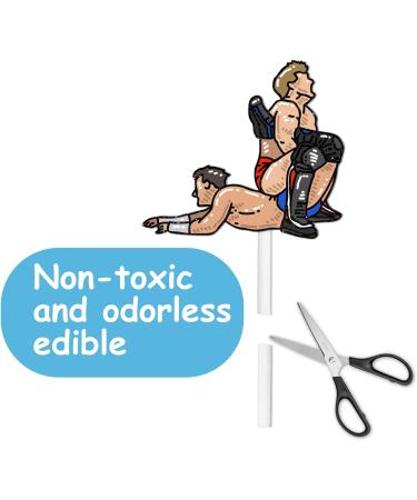 18pcs Glitter Wrestling Boy Dessert Cupcake Topper Wrestling Theme Decor Supplies Boy Man Wrestler Happy Birthday Party Decorations - Buy Online on GoSupps.com