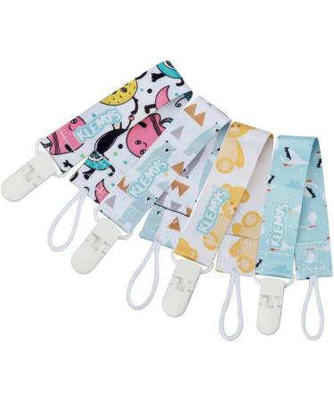 Klemys Baby Pacifier Clips 4 Pack Binky Paci Holder and Leash Unisex for Boys and Girls Fits for Most Pacifier Binkie Styles & Baby Teethers & Toys and Gift Universal Fit - Buy Online on GoSupps.com