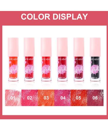 BSMKCL 6 Colors Water Lip Tint Set - High Pigment, Long-Lasting Lip Gloss for Women - Moisturizing Lip Stain Gift Set - Buy Online on GoSupps.com