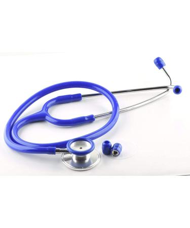 MARLAS Optimum Dual Head Stethoscope - Professional Medical Tool for EMTs Nurses Doctors Vets and Students (Blue)