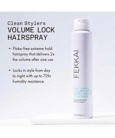 Fekkai Clean Stylers Volume Lock Hairspray - 7 oz | Extreme Hold & Flake-Free | Vegan & Cruelty-Free | EWG Compliant - Buy Online on GoSupps.com