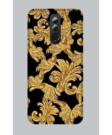 Soft TPU Case for Samsung Mate 20 057 Leather Black Elegant Liberty Leaves Gold Luxury