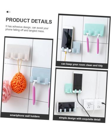 UKCOCO 8-Set Wall Bracket for Mobile Phones - No Punching Cell Phone Charging Hooks & Wall Charging Station - Buy Online on GoSupps.com