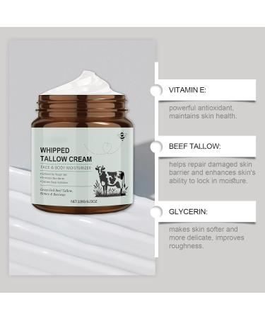 BERALLOYE Beef Tallow for Skin Tallow and Honey Balm Tallow Face Moisturizer Organic Grass Fed Whipped Beef Tallow with Honey Beeswax Deep Hydration for Face and Body Fragrance-Free 4.2 Oz (1PCS) - Buy Online on GoSupps.com