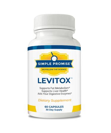 Simple Promise - Levitox - Groundbreaking Weight and Liver Support - Aids Digestive Enzymes 60 Capsules