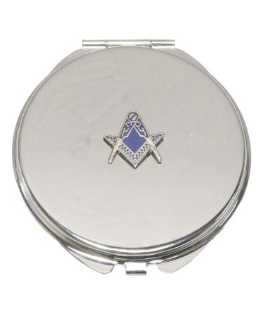 Compass & Sq Cut Out Compact Mirror Handbag Gift With Free Engraving 81