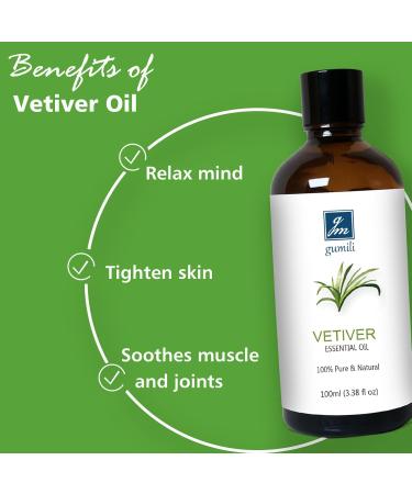 Vetiver Essential Oil - 100ml Natural Scent for Home Diffuser Perfume & Hand Soaps | Premium Quality International Shipping - Buy Online on GoSupps.com