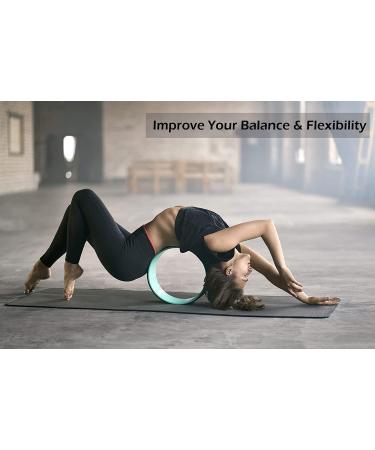 GRACIAS Yoga Wheel Set - Strong & Comfortable Back Pain Relief, Stretching & Flexibility - Includes Free Yoga Strap & Guide - 3 Pack (13, 10, 6 inch) - Green & Black - Buy Online on GoSupps.com