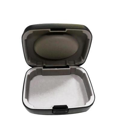 Hearing aid box portable hearing aid storage box waterproof hearing aid storage box durable hearing aid box anti-case hearing aid storage box hearing aid accessories (black)