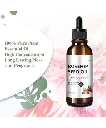 100% Cold Pressed Rosehip Seed Oil - Organic Moisturizer for Face & Skin | Anti-Aging Fine Lines & Wrinkles Reduction | Perfect for Women s Massage Hair & Body - Buy Online on GoSupps.com