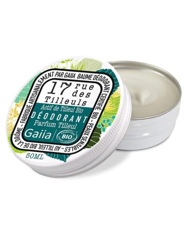 Gaiia Gaiia - Natural Linden Deodorant - 60ml - Natural and Highly Effective - Organic Shea Jojoba and Babassu Oils - Aluminum Free - Made in France (Linden)